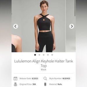 Lululemon Align Keyhole Halter Tank Top